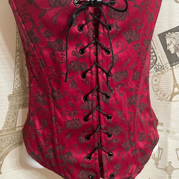 Victoria Secret Red and Black Bustier - Picture 3 of 11